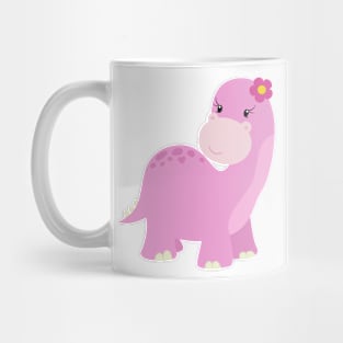 Cute Dinosaur, Pink Dinosaur, Girl Dinosaur, Dino Mug